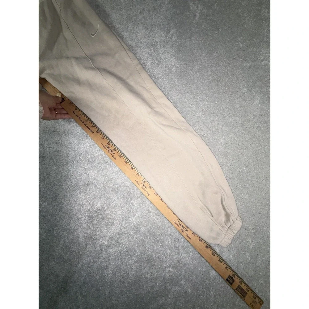 Nike Phoenix Fleece High Waisted Oversized Sweatpants Womens XS Beige Joggers